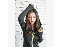 运动帽衫健身训练瑜伽服上衣吸湿排汗速干运动外套图3