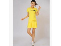 女装网球裙套装 南韩丝高弹面料POLO衫搭裙裤防走光图2