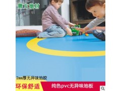 纯色卡通幼儿园PVC塑胶地板 耐磨防滑儿童地板绿色环保地胶图2