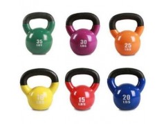 高档哑铃男士健身浸塑壶铃球5/8/12/16/20/24KG 家用运动健身器材图3