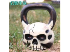 骷颅头壶铃鬼头鬼脸提壶哑铃烤漆足重20KG公斤男士女士健身训练图2
