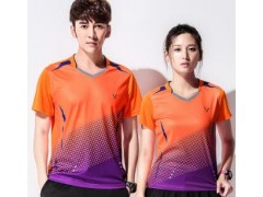 2017夏秋排球服羽毛球服套装男女款 速干圆领运动球衣服比赛服图2