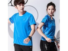 新款羽毛球服套装男女情侣款 团购定制短袖队服网球服运动服速干图1