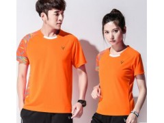 新款羽毛球服套装男女情侣款 团购定制短袖队服网球服运动服速干图2