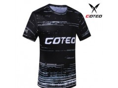 2017新款COTEO/酷特男子训练短袖圆领T恤 夏季跑步运动速干衣图3
