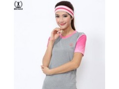 女款紧身比赛啦啦操 弹力吸汗速干体操运动服图3