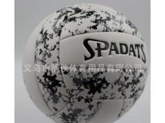 正品SPADATS 数码纹黑白色高发泡中考专业标准比赛用软排球可定做图2