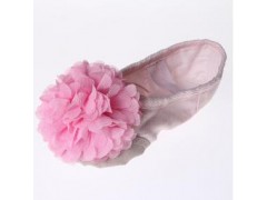 少儿舞蹈练功 成人软底芭蕾舞 花朵 女童芭蕾舞鞋 室内图2