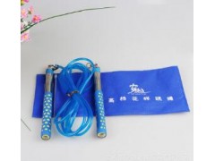 供应不锈钢手柄双环可调节花样跳绳 比赛跳绳 5mm粗TPU跳绳图1