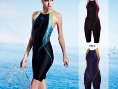 英发专业连体游泳衣 女士鲨鱼皮 五分中腿泳装Y943图2