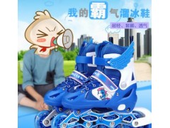体育用品轮滑鞋 可调节PU全闪套装儿童溜冰鞋图3