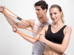 男女八字乳胶弹力绳8字拉力器扩胸器瑜伽拉绳家用健身器材臂力器图2