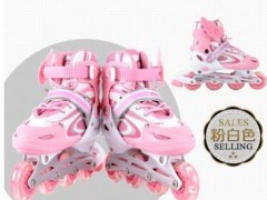 单闪光儿童溜冰鞋可调 直排轮滑鞋图3