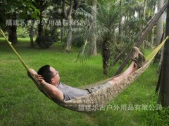 户外单人便携式网床吊床军迷迷彩加宽加厚透气网状秋千防侧翻图3