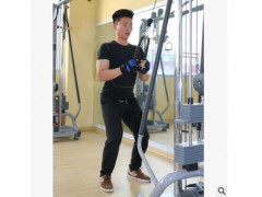 新鲁鹰健身手套男士健身房器械训练加长护腕半指运动手套图2
