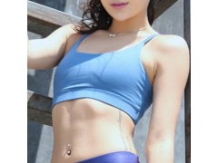 女士运动跑步内衣 优质锦纶运动瑜伽健身无钢圈运动文胸 厂家批发图3