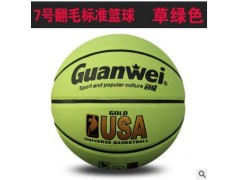 冠威翻毛篮球7号球学生水泥地耐磨牛皮真皮手感七号训练比赛篮球图2