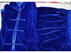 宝蓝色优质金丝绒秋冬款太极服不倒绒图3