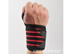 专业加压护腕绷带绑带运动手腕扭伤助力带健身手套男力量训练举重图2