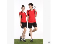男女圆领羽毛球服装运动上衣夏季速干T恤短袖5038比赛服印字印号图3