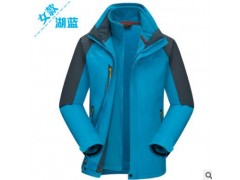 户外新款三合一两件套高档定制冲锋衣男 加厚保暖抓绒登山服女图3