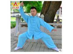 春秋款女太极服棉加丝太极拳服装运动户外武术练功服男款厂家批发图3