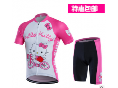 kitty熊本熊可爱风骑车服套装男女自行车服春夏动漫新款一件代发图3