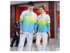 【厂家批发】春秋季运动套装情侣款优质龙纹印花体育运动服外套图3