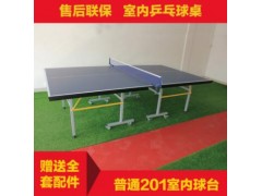 厂家直销普通201乒乓球台\室内折叠移动式乒乓球桌\学校乒乓球图3
