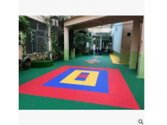 网球场篮球场幼儿园人行道悬浮地板工程 悬浮拼装运动地板图2