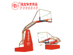手动液压篮球架 户外球场收缩篮球架广州体育馆比赛移动球架批发图2