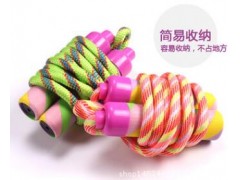 文体学生用品跳绳海棉套彩色加粗跳绳儿童塑料跳绳体育运动用品图3
