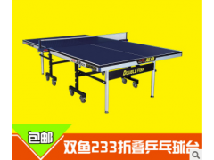 包邮双鱼233乒乓球桌 移动折叠式训练乒乓球台 国际标准球台图2