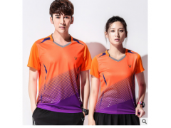 2017夏秋排球服羽毛球服套装男女款 速干圆领运动球衣服比赛服图2