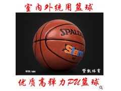 斯伯丁74-412篮球 NBA街头灌篮室内室外PU皮篮球 室内外篮球图3