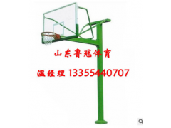 地埋式方管篮球架成人训练专用 中小学学校户外单臂方管篮球架图2