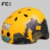 鹰飞FC 极限运动头盔 11孔梅花盔 滑轮滑板死飞单车盔 夜光黄