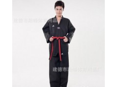 经典黑色跆拳道服 儿童 成人 跆拳道教练服 跆拳道特价跆拳道面料图3