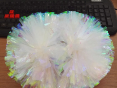 彩虹梦幻啦啦花球 啦啦操花球 学校演出拉拉球七彩比赛舞蹈表演图3
