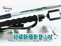 鲁滨逊登山杖摄影杖独脚架碳素手杖超轻旅游多用云台相机架拐杖图3