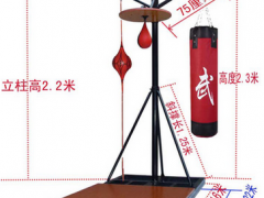 直销踏板式三功能拳击沙袋架 专业散打泰拳训练架 室内健身器材图2