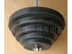 80公斤黑色可自由调节重量包胶杠铃片杠铃图2