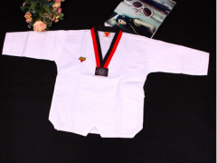 厂家直销新款各种规格跆拳道服春夏季成人儿童长袖涤棉训练服透气图2