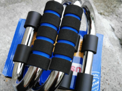厂家直销健身器材俯卧撑用品S型电镀俯卧撑支架图1