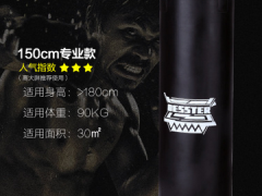 健身实心皮质散打拳击沙袋 吊式专业体育训练武术散打沙包送绷带图3