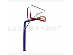 厂家供应地埋165 219圆管篮球架 小区学校户外成人固定式篮球架图2