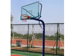 厂家供应地埋165 219圆管篮球架 小区学校户外成人固定式篮球架图3