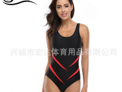 Ebay亚马逊速卖通爆款欧美连体女式泳衣拼接泳装露背高腰比基尼图3