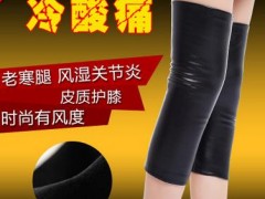 皮护膝冬季加绒保暖运动摩托车护膝防寒男女通用图1