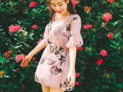 新款泳衣 时尚性感甜美分体裙式三件套泳衣图2